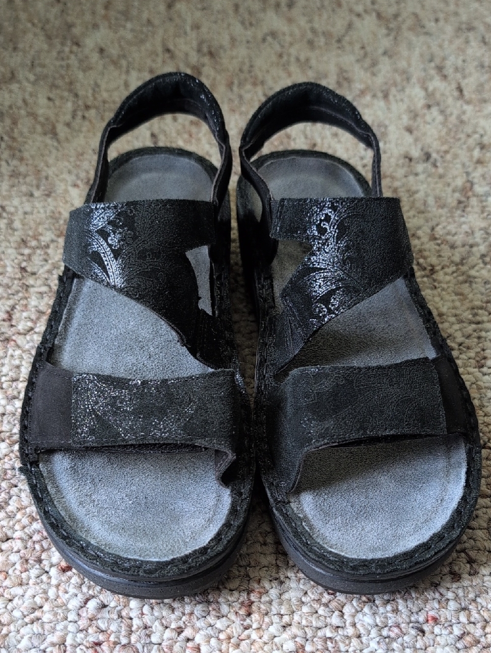 Naot Women's Black Adjustable Strap Sandals Size 37